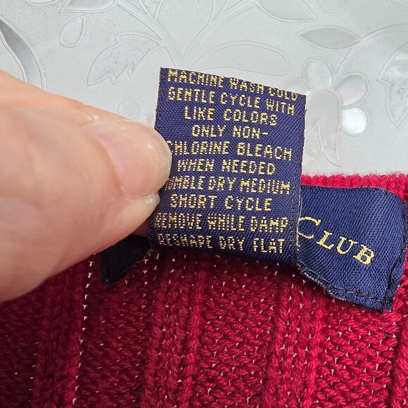 Red Ribbed Sweater - Size L - Picture 5 of 7